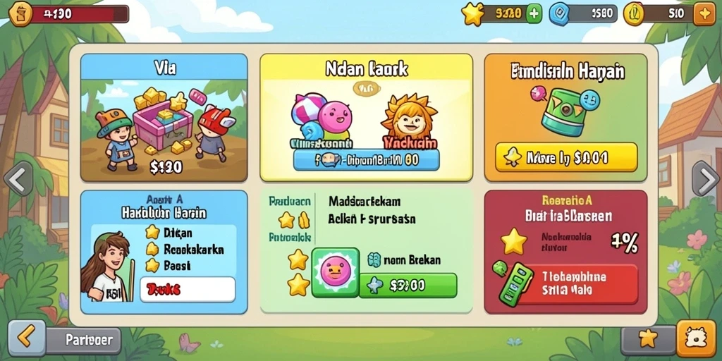 Screenshot menunjukkan tampilan awal permainan ATOM138.