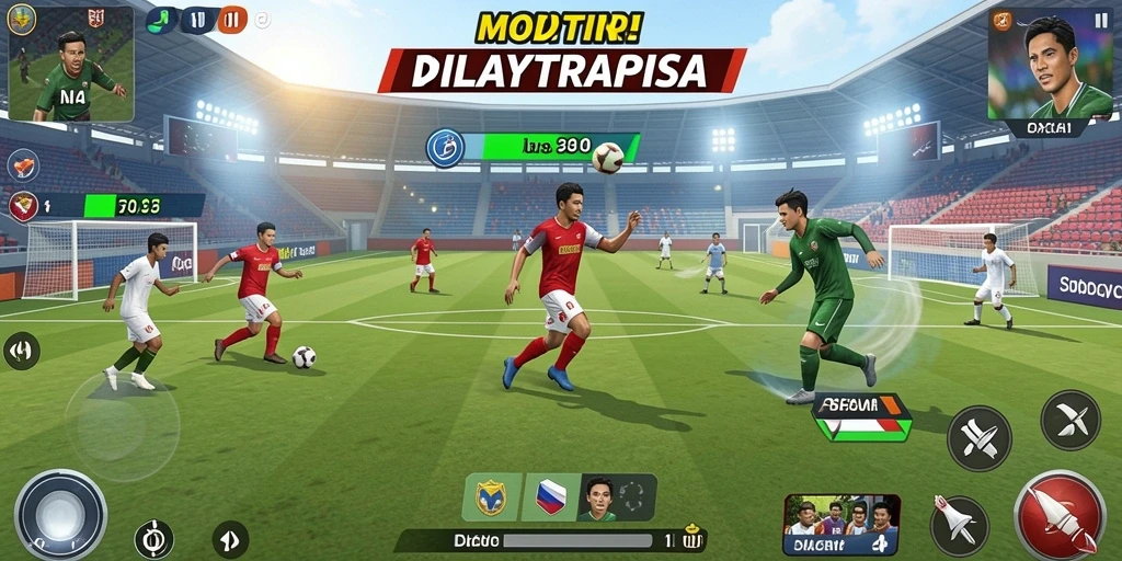 Tampilan antarmuka permainan yang menarik dan modern.
