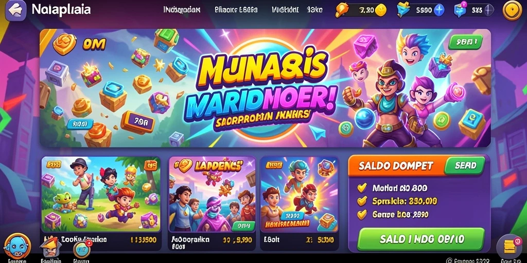 Tampilan awal permainan yang colorful dan menarik.