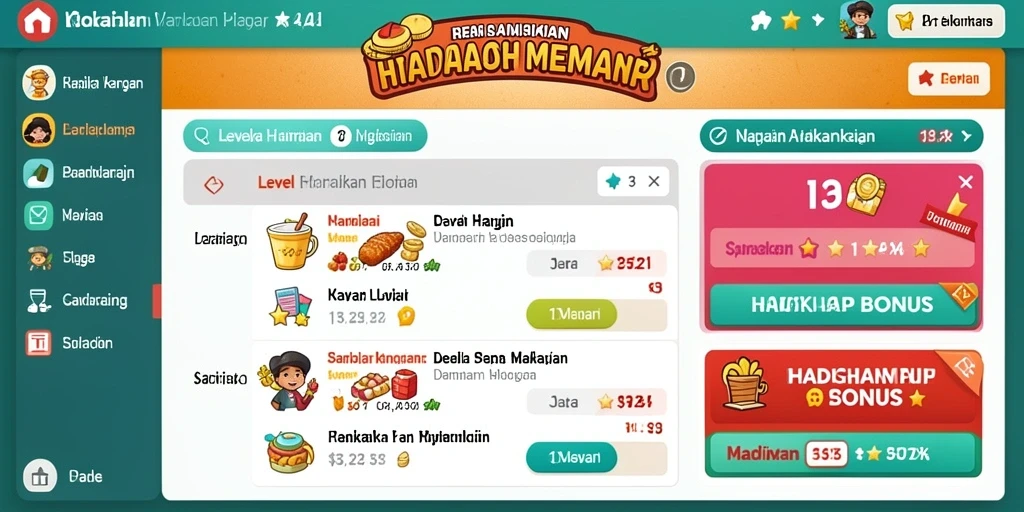 Tampilan awal yang menarik dengan menu yang mudah dipahami.